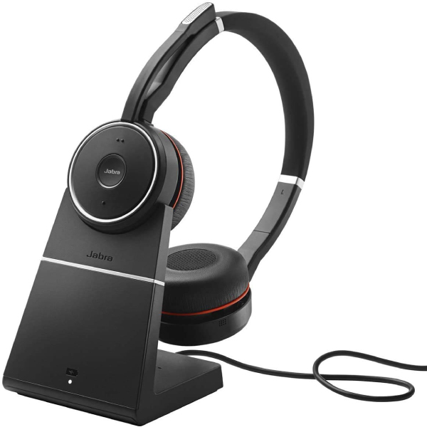Jabra Evolve 75 MS Wireless Headset Stereo with Link 370