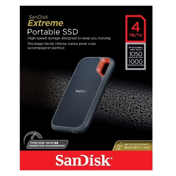SANDISK E61 PORTABLE EXTERNAL SSD V2 4TB -4T00-G25
