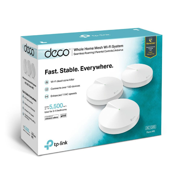 TP-Link Deco M5 AC1300 Mesh Wi-Fi System (3 Pack)