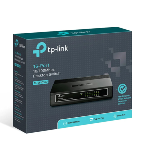 TP-Link-SF1016D 16-Port 10/100Mbps Desktop Switch