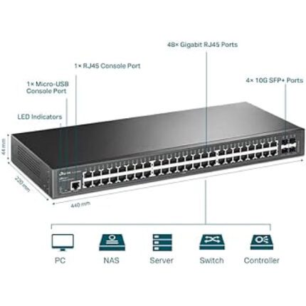 TP-Link SG3452P 48 Port L2+ Managed-Switch with 48-Port PoE+