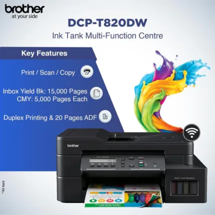 Brother DCP-T820DW Wireless Printer All in One Ink Tank