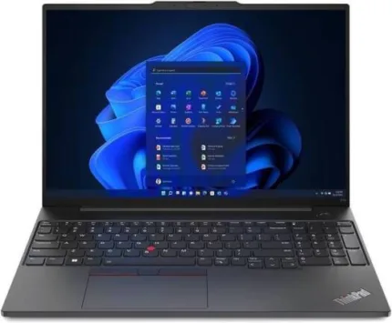 Lenovo Thinkpad E16 Gen 1 Laptop – Core i7-1355U, 8GB RAM, 512GB SSD, DOS, 16-inch WUXGA, Graphite Black, Fingerprint, Bag [21JN0019UE]