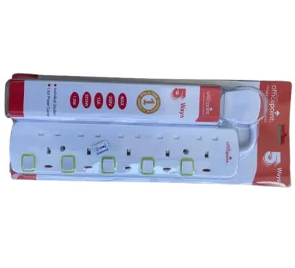 Office Point 5-Way Power Strip