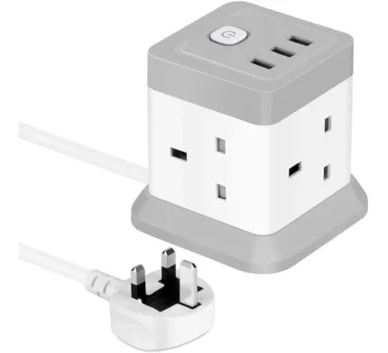 Office Point Extension Socket URB-8K 4WAY 3 USB