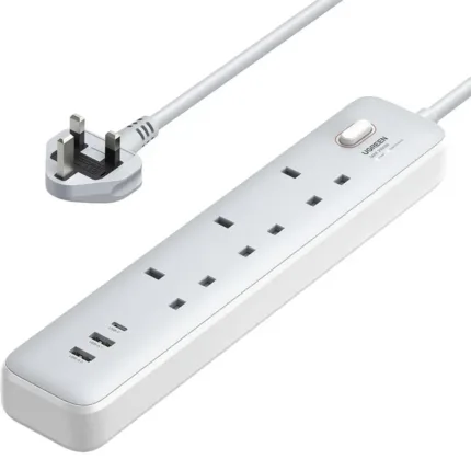 Ugreen CD286 30W Power Strip 3 AC with Master Switch (2A1C)