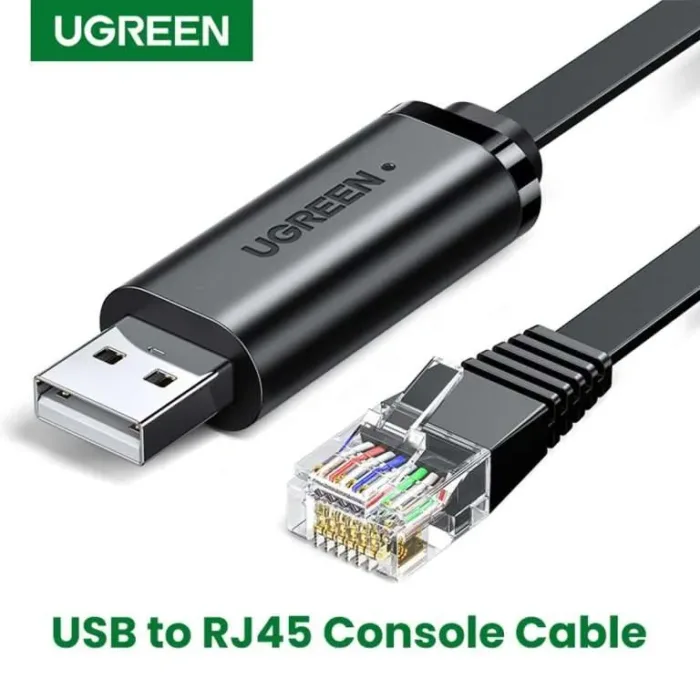 Ugreen CM204 USB-A to RJ45 Console Cable 1.5m (Black)