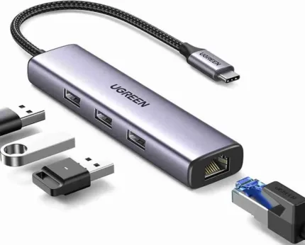 Ugreen CM475 USB-C to USB 3.0 Hub (3 Ports) + Gigabit Ethernet - UG-60600