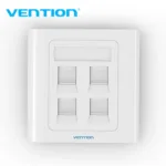 Vention 4 PORT WALL FACEPLATE WHITE 86 TYPE