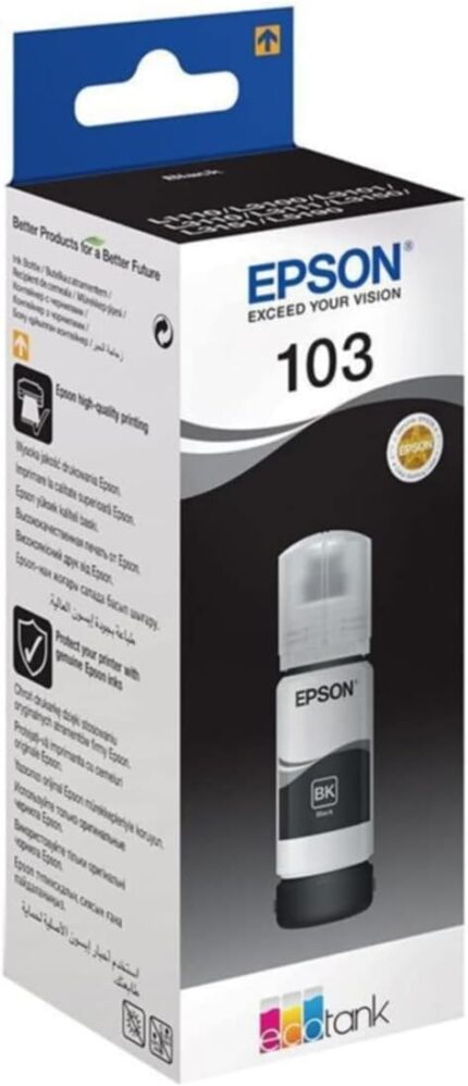 Epson 103 Black Ink Bottle EcoTank - 65ml (C13T00S14A)