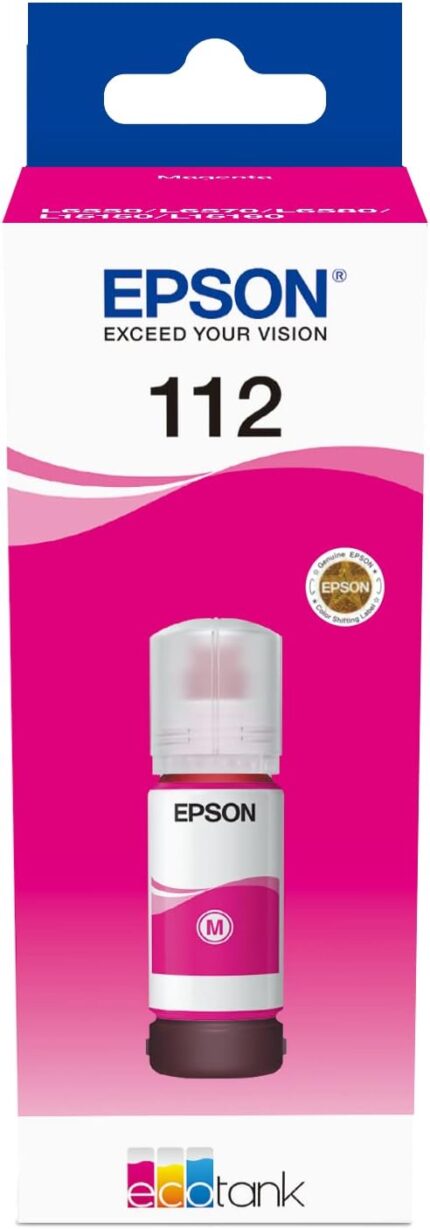 Epson 112 Magenta ink Ecotank pigment 70Ml bottle - cartridge - C13T06C34A