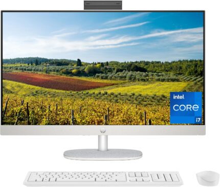 HP All-in-One 27-CR0155NH-Core i7 1355U, 8GB Ram, 512GB SSD, FreeDOS, 27-inch FHD Touch Screen, Jet Black (A99BNEA)