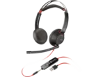 Plantronics Poly Blackwire 5220 Stereo USB-A Wired Headset Bulk Headphones (80R97A6)