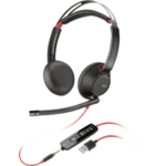 Plantronics Poly Blackwire 5220 Stereo USB-A Wired Headset Bulk Headphones (80R97A6)