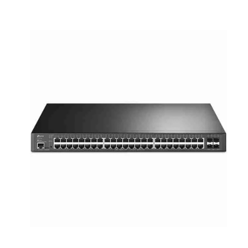   TP-Link 48-Port 10/100/1000Mbps JetStream Gigabit L2+ Managed Switch with 48-Port PoE+ and 4-Port 10GE SFP+ Slots – TL-SG3452XP