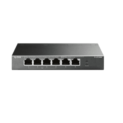 TP-Link 6-Port 10/100Mbps Desktop Switch with 4-Port PoE+ - TL-SF1006P