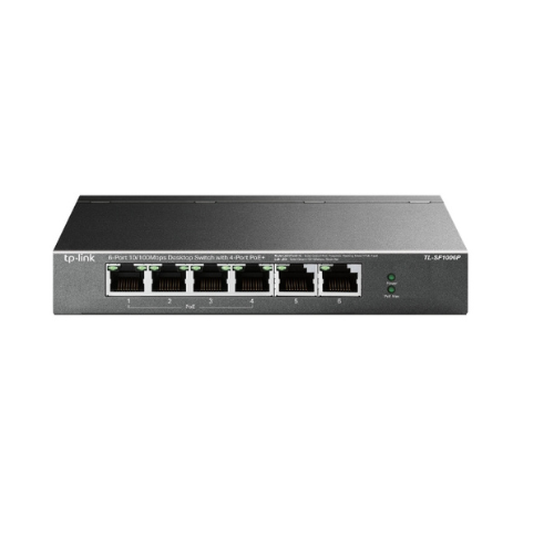 TP-Link 6-Port 10/100Mbps Desktop Switch with 4-Port PoE+ - TL-SF1006P