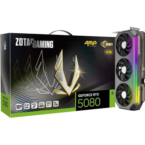 ZOTAC GAMING GeForce RTX 5080 AMP Extreme INFINITY ULTRA 16GB GDDR7 Graphics Card ZOTAC GAMING GeForce RTX 5080 AMP Extreme INFINITY ULTRA 16GB GDDR7 Graphics Card