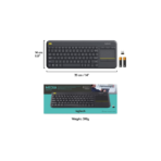 Logitech K400 Plus Wireless Keyboard with touchPad – Black – 920-007145