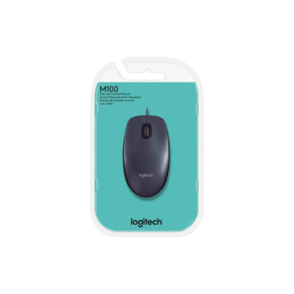 Logitech M100 Corded Mouse Black (910-005003)