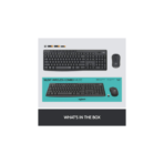 Logitech MK295 Wireless Combo Keyboard and Mouse 920-009800 – Silent Typing & Smooth Scrolling for Home & Office
