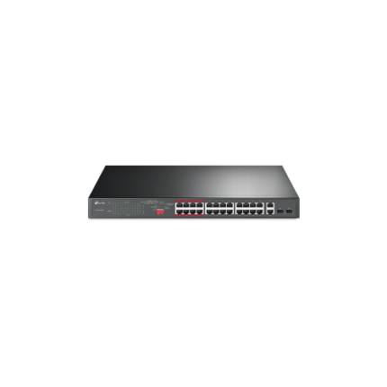TP-Link TL-SL1226P 24-Port PoE Switch – 10/100Mbps + 2 Gigabit Ports, 250W