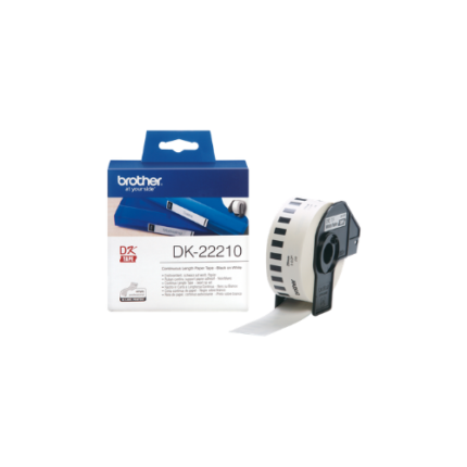 Brother DK-22210 compatible labels, 29mm x 30.48m, white