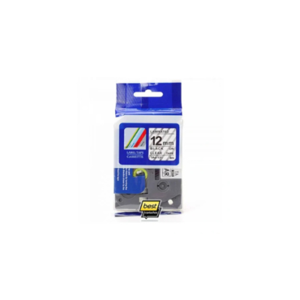 Brother TZ2-131 12mm x 8m Black on Clear Label Tape